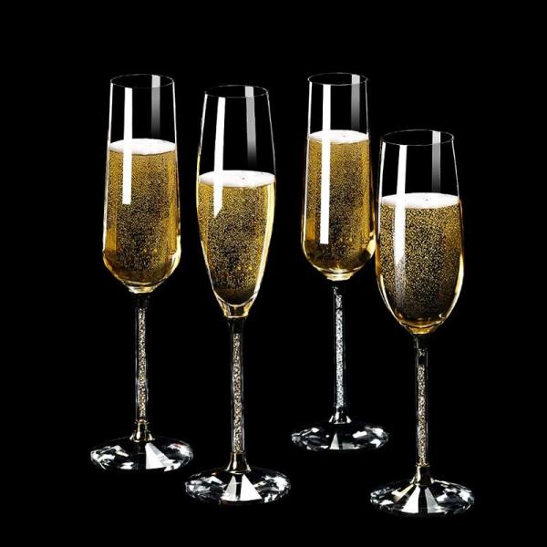 6-10OZ Bulk Crystal Champagne Flutes | Lead-Free Chip-Resistant Glassware for Hotels/Weddings