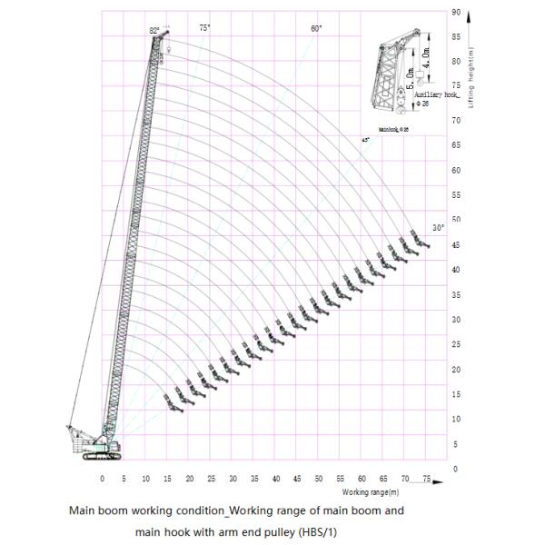 Second Hand Hydraulic Crawler Crane For Sale 220T  242kW 1239t.M Max Lifting Moment