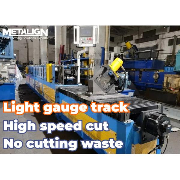 High Speed Drywall Roll Forming Machine With Embossing Accurate Hydraulic Cutter Continuous Production