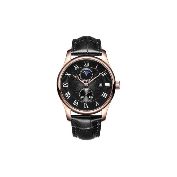 316L Case Genuine Leather Strap Automatic Wristband Watch Waterproof