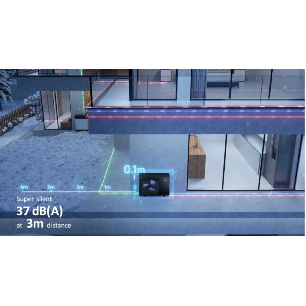 6KW/8KW/12KW R290 Энергоэффективный воздушный тепловой насос с фотоэлектрическим управлением