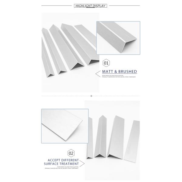 Polished Aluminium Angle Corner Joint Anti Dent Anti Spur Corrosion Resistance