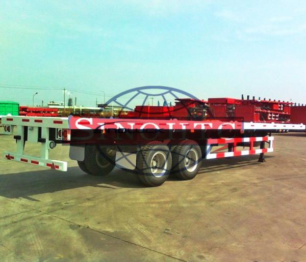 Two Axle Container Semi Trailer 12 Pcs Tire T700 Strong Steel Material