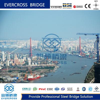 Large Span Steel Constructure Cable Stayed Bridge Customized Length