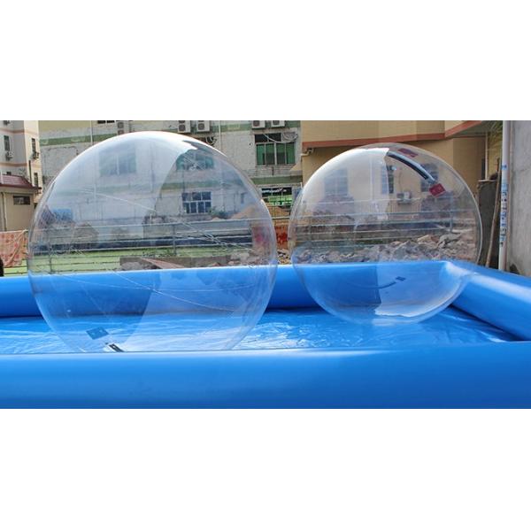 0.8 Mm PVC Inflatable Water Walking Balls / Half Colored Water Toys For Adults