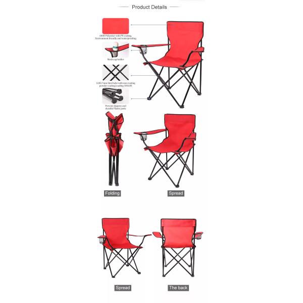 600 Denier Fabric Picnic Folding Camp Chair