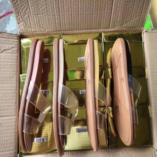 Flat Clear Jelly Sandals Womens Crystal Transparent Sandals For Ladies