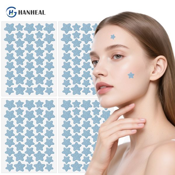 Hydrocolloid Star Shaped Acne Pimple Patch Customized Color For All Skin Types