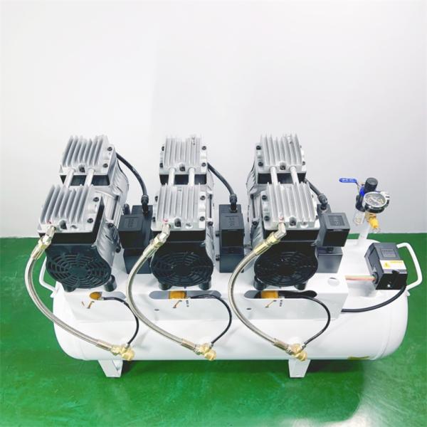 90L Silent Air Compressor Oil Free 2500W Dental Air Compressor Used For 6 Dental Chair