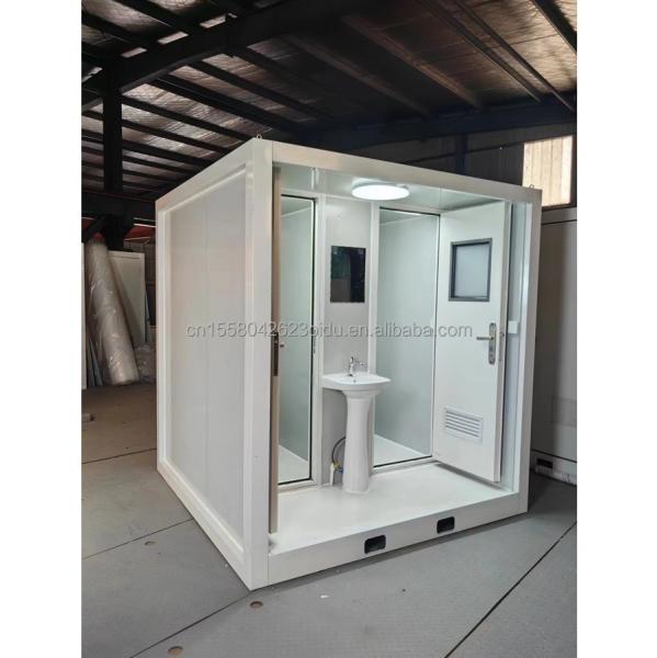 Panneau sandwich ondulé de 50/75/100 mm 20 pieds ou 40 pieds Luxe cabine de douche portable pour maison ou appartement salle de bains toilettes