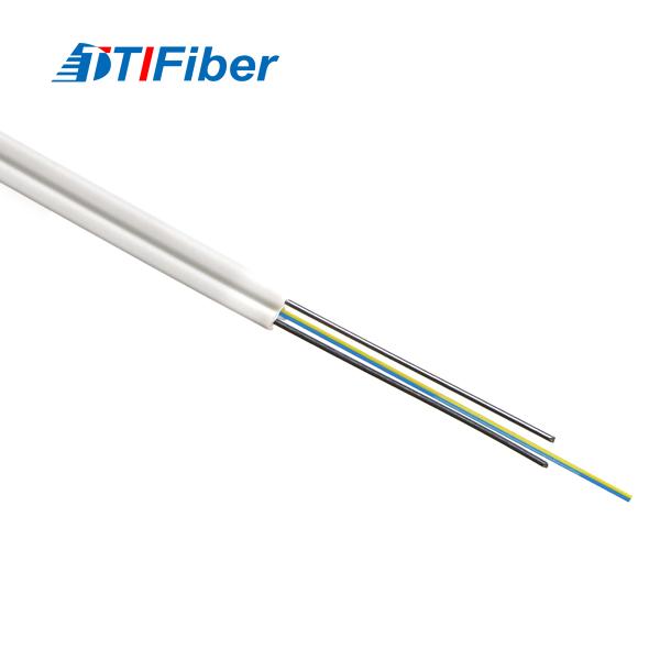 Крытый одиночный кабель падения режима GJXH FTTH плоский с G657A1 G657A2