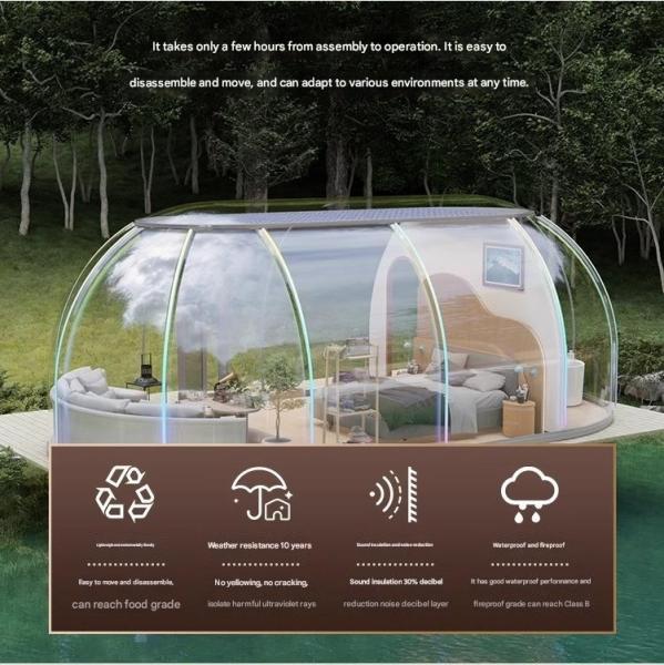 Hotel PC Star Room Bubble Room Transparent Glass Sun Room Outdoor Scenic Area Homestay Restaurant Starry Tent