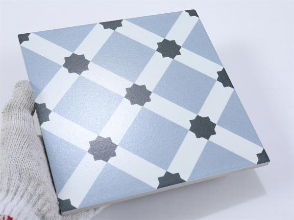 Blue Ceramic Rustic Tile 20x20cm Clay Indoor Floor
