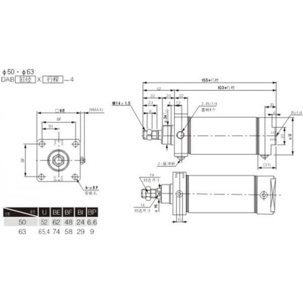 Цилиндр штанги нержавеющей стали ЛИМАНДЫ двойной тонкий/облегчил с крышкой прямоугольности