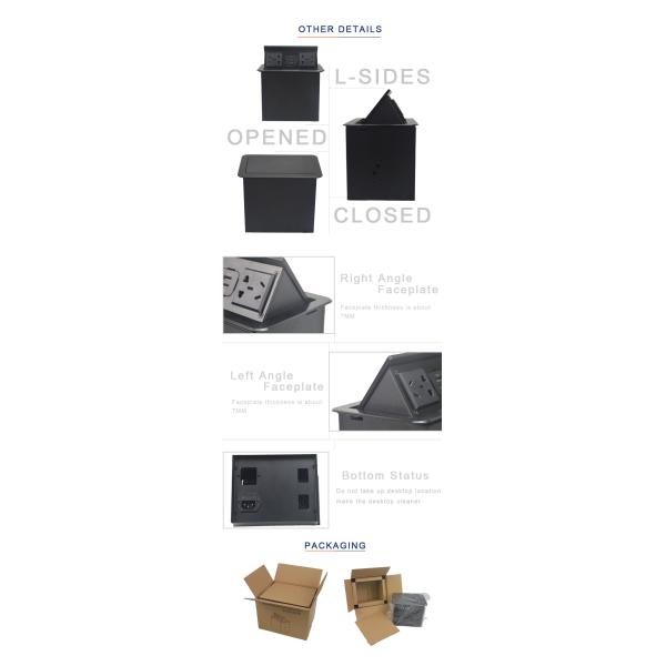 BNT Pop up Electric Desktop Socket with USB Charger for Training Room BP520