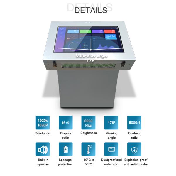3000cd/m² Interactive Outdoor Kiosk 43 Inch IP55 Street Inquiry Advertisement