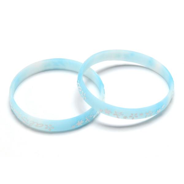 Fitness Center Embossed Silicone Bracelets Waterproof Customized Color