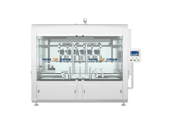 máquina de embalagem automática das cabeças 1200BPH da máquina de enchimento 6 do pistão 1-5L