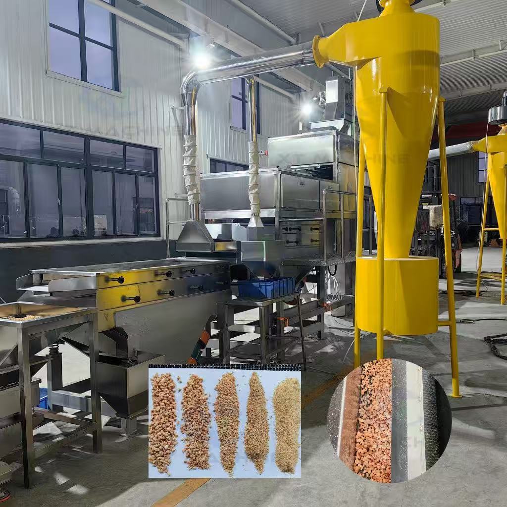 High Yield Split Peanut Kernel Blanching Machine Dry Peanut Peeler Low Breakage Rate for Peanut Food Processing Factory