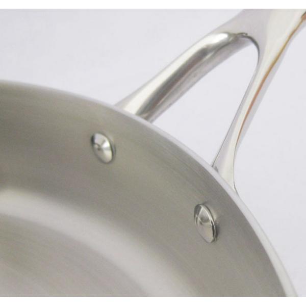 Stainless steel tri-ply Frying pan,cast iron handle,Size 20/22/24/26/28cm