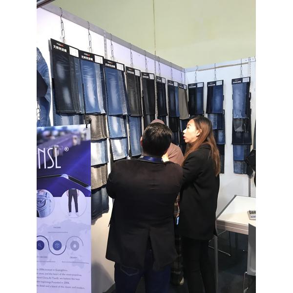 Double Layer Knit Like Indigo Denim Jeans Material 10 Oz Denim Fabric