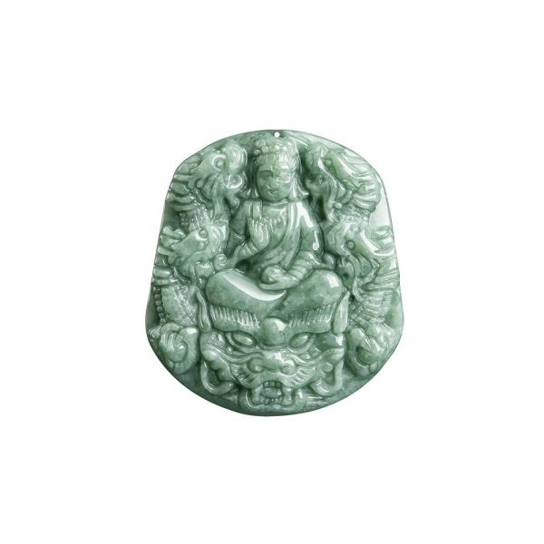 Carved Natural Jade Nine Dragons Guan Yin Pendant Necklace A Unique Addition to Your Jewelry Collection