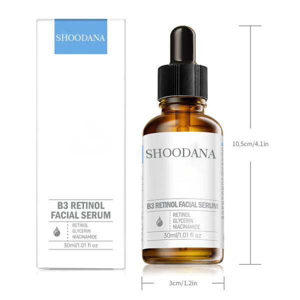 Sérum facial pour le soin de la peau en marque privée, blanchissant à la VC avec de l'acide hyaluronique et de la vitamine B3