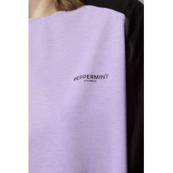 Custom Color Basic Tops Block Oversized Raglan Sleeve Tee Lilac Black Casual Top