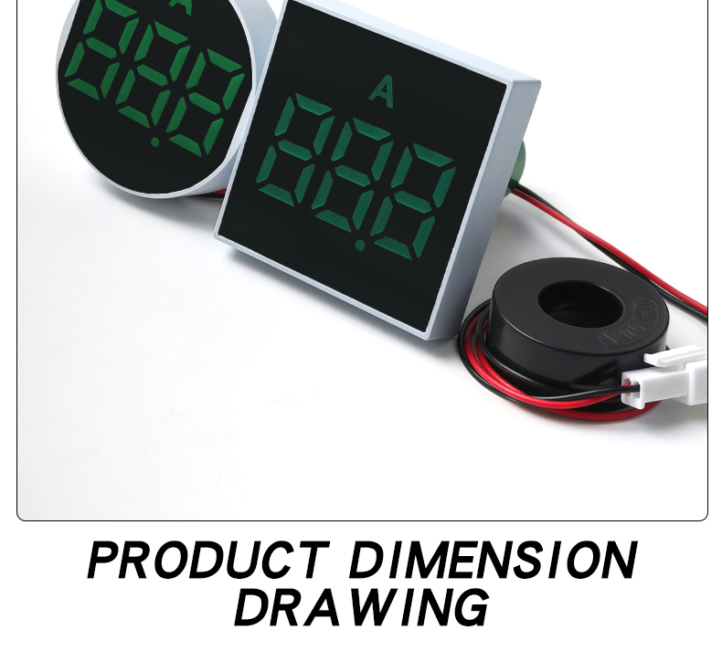 LED Digital Display Analog Ampere Meter Single Display Panel Meter (AD112-50) Large Area Small Instrument AC Ammeter