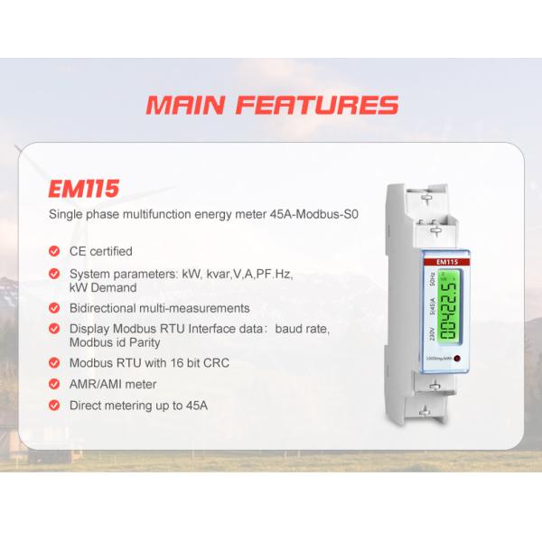 High Precision Single-Phase Two-Wire Digital Electric Meter with 230V 5 45 A Capacity