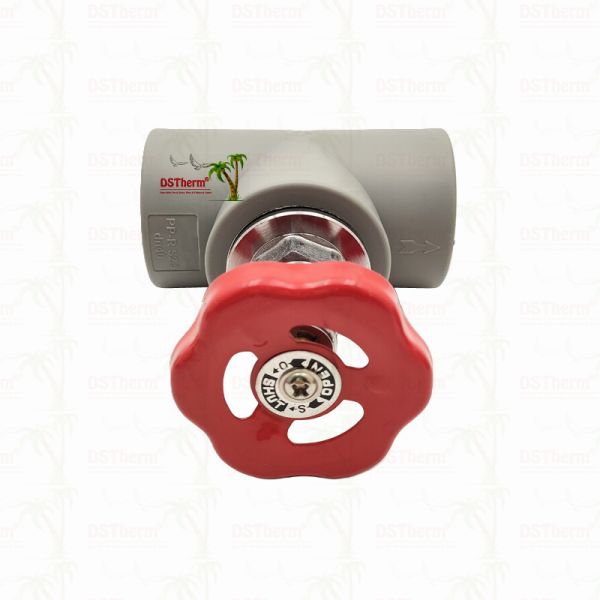 Grey  Chrome Plated PPR Stop Valve With Brass Cartridge Global Vlave 20-110mm