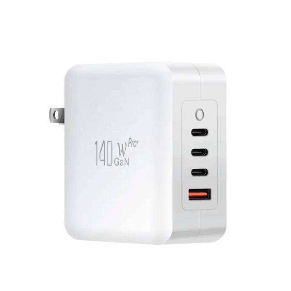 EU/AU 2ピン 140W 3XUSB-CとUSB-A スマートフォン,ラップトップ,タブレット用の高速ウォールチャージャー オーバーロード&ショートサーキット保護 CE&RoHS対応