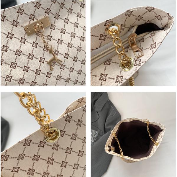Printed Chain Women Fashion Handbag Women Retro Commuter Shoulder Bag