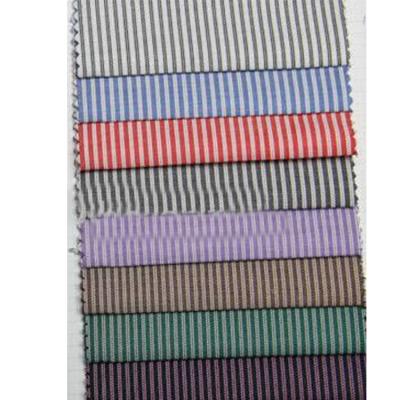 Tecido de camisa masculina corado de fios TC com listras para exportação