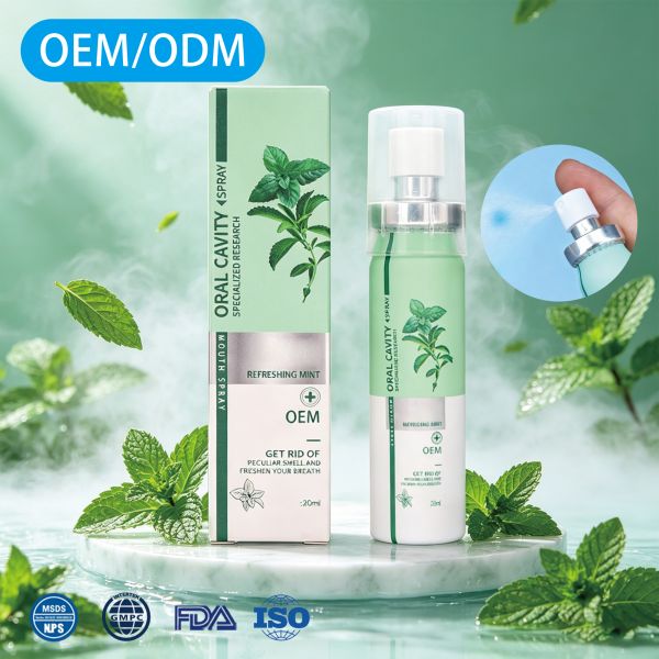 Wholesale Custom Portable Mouth Spray Long Lasting Fragrance Deodorizing Mint Flavored Breath Freshener for Outdoor Use