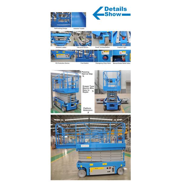 Four Wheel Traction Lift Platform Lifting 10 Meters For Aerial Work