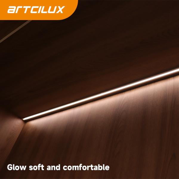 Iluminación directa con luz de banda rectangular 1000*14*10.3 7.5w/m Triple color CRI>90 Fuente de alimentación enchufable