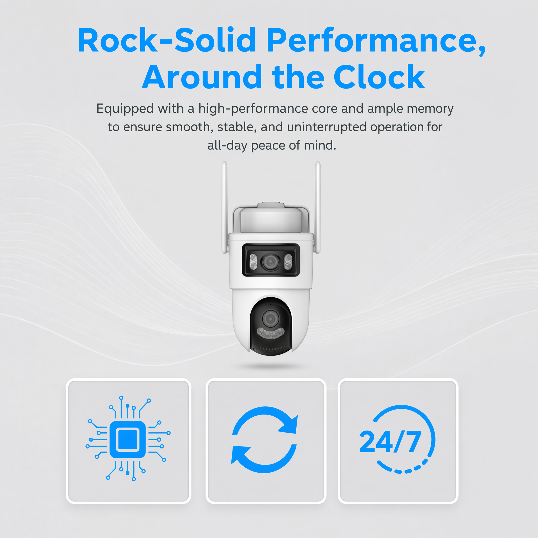 AI Smart 3MP PTZ WiFi Security Camera, Wide Angle Surveillance Camera with Night Vision, Two-Way Audio, AI Human Auto-Tracking, Motion Alert, Weatherproof Outdoor Home Security Camera