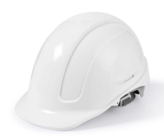 ABS CE H Shaped Construction Hard Hats Six Point Mesh Belt Anti Skid Anti Smash