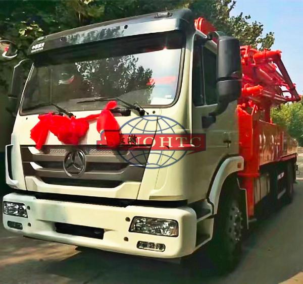 4x2 Truck Mounted Concrete Boom Pump High Strength Steel Boom Material
