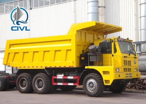 Sinotruk 70T 6x4 Howo Heavy Duty Loading Mining Dump Truck For Big Rocks In Wet Mining Road