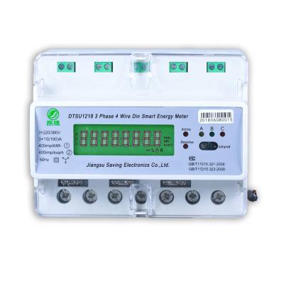 Wifi 5A Three Phase Prepaid Energy Meter Power Consumption Smart Pre Pay Smart Meter