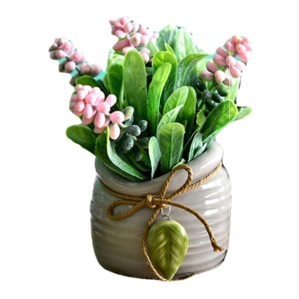 Potted Artificial Wheat Ear Colorful Flower  Office Desk Decor
