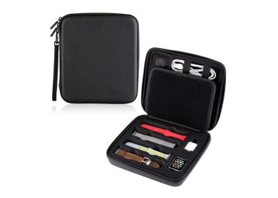 EVA Watch Case durable, organisateur en cuir noir de stockage de compartiments de ceinture de montre