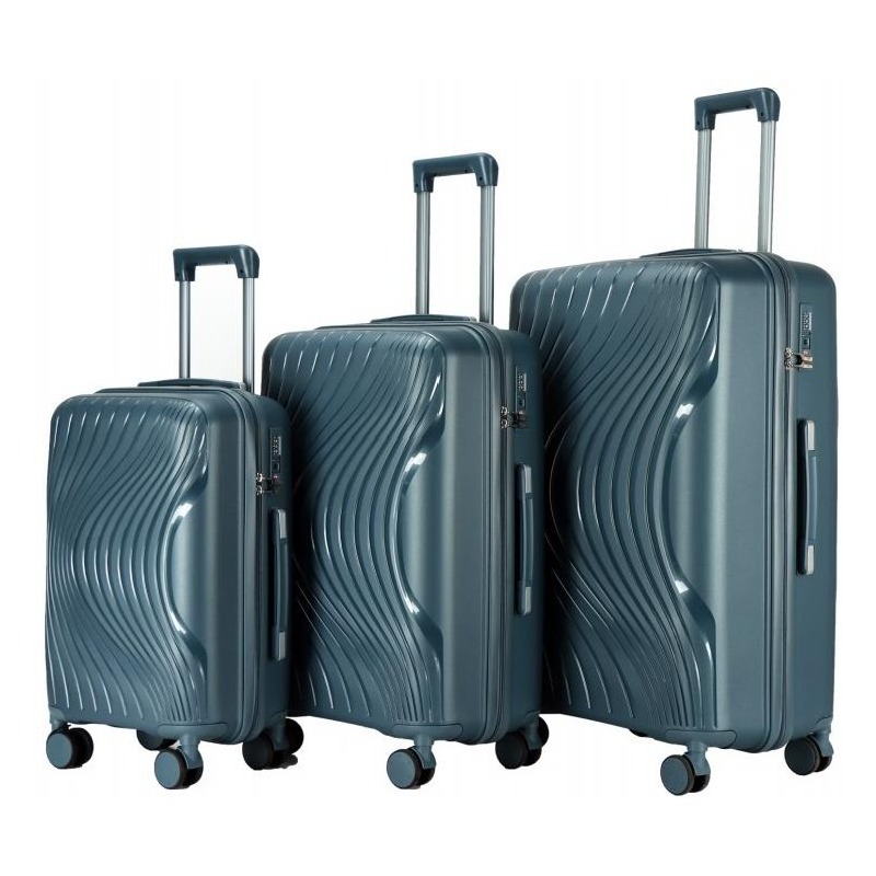 Popular Business PP Suitcase School Boarding 360 Degree Large Travel Suitcase