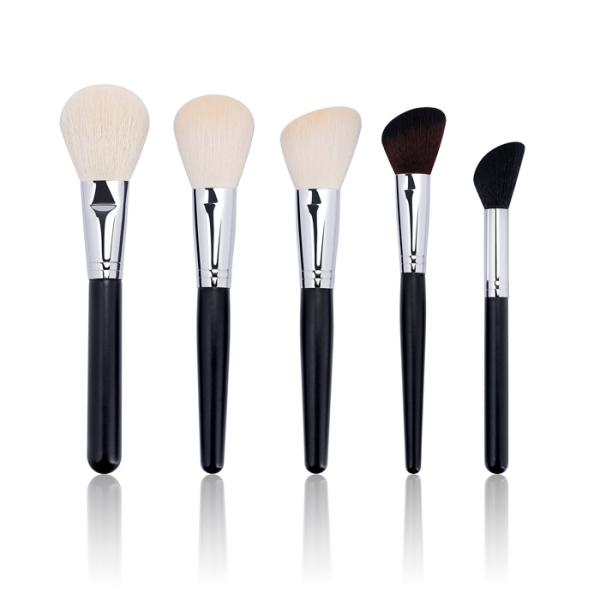 PBT Hair High End Makeup Brush Cosmetics Powder Brush Set Aluminum Ferrule