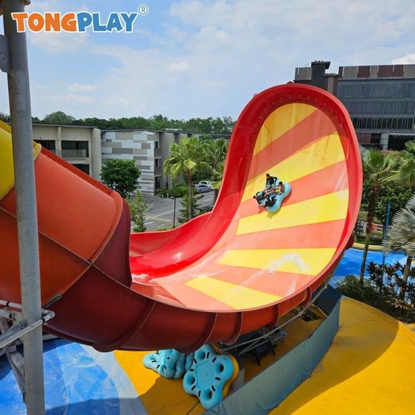 Swimming Pool Fiberglass Water Park Multiple Raft Slides Aqua Park Equipment Water Playground