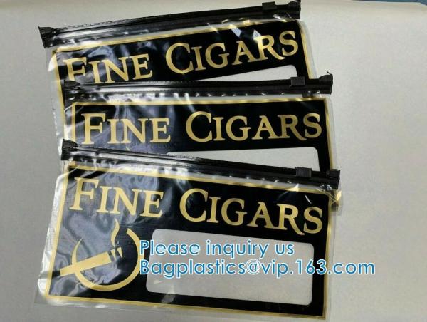 Fine Cigars, slider grip bags, zip top pouch, Tear-proof, no leak, puncture resistance, eco-friendly