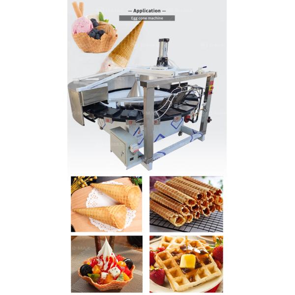 Semi-automatic Stainless Steel Waffle Cone Maker for 10000 Sugar Cones Manufacturing