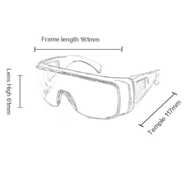 Windproof Medical Protective Goggles , Plastic Clear Medical Safety Glasses